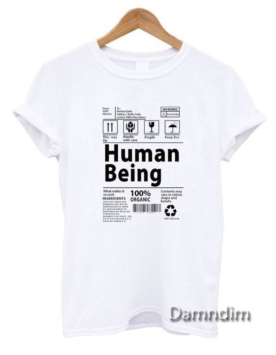 Human Being Funny Graphic Tees For men Women Size S-2xl