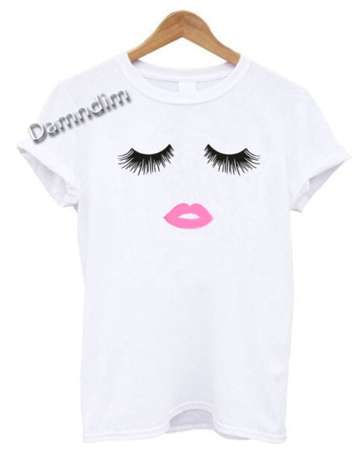 Sincerely Jules Lips & Lashes Funny Graphic Tees