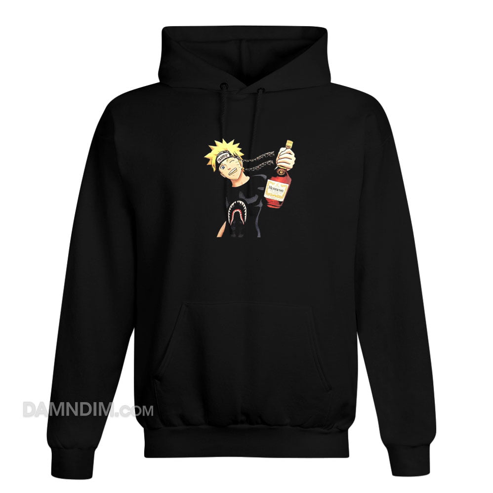 Naruto Holding A Hennessy Bottle Hoodie